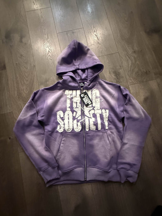 “NEVER LACKIN” HOODIE PURPLE