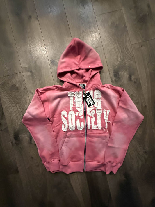 “NEVER LACKIN” HOODIE PINK